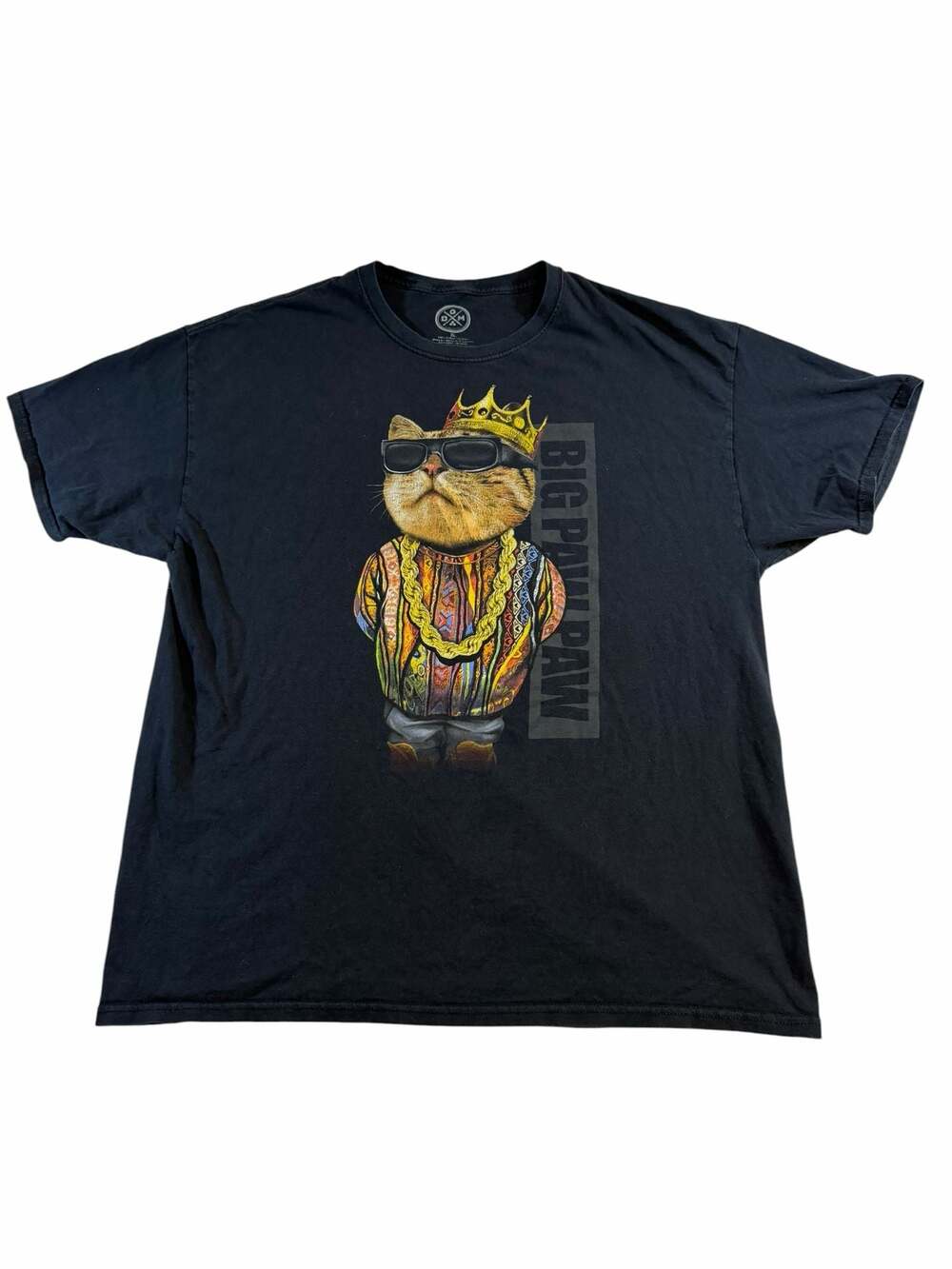 Big Paw Cat Graphic T Shirt Mens XL Black Rap Parody Hip Hop Funny Tee